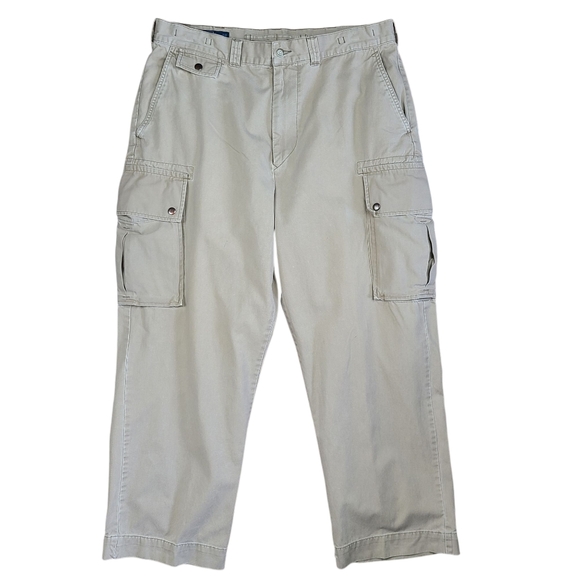 Vintage Y2K Polo Ralph Lauren Tan Cargo Men's Pants Size 38×29